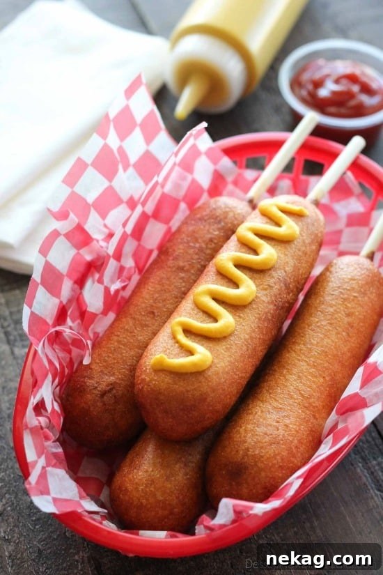 Disneyland-Style Homemade Corn Dogs Recipe You Can Make at Home 2 These homemade corn dogs are lightly sweet, crisp, and hand-dipped just like the ones at Corn Dog Castle in California Adventure, Disneyland. They freeze well too!