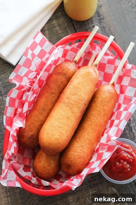 Disneyland-Style Homemade Corn Dogs Recipe You Can Make at Home 3 These homemade corn dogs are lightly sweet, crisp, and hand-dipped just like the ones at Corn Dog Castle in California Adventure, Disneyland. They freeze well too!