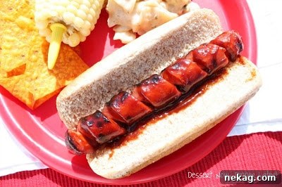 Spiraled BBQ Hot Dogs