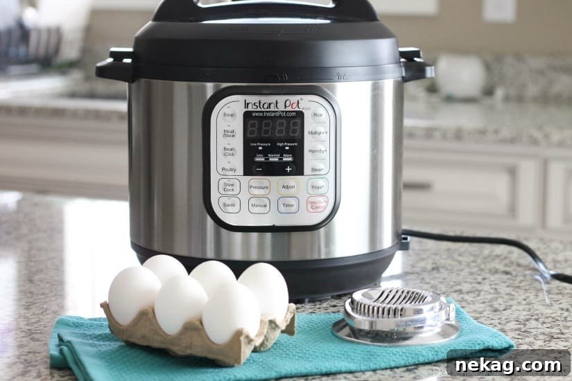 Instant Pot Hard-Boiled Eggs Recipe with Video Tutorial 5 Instant Pot Hard Boiled Eggs cook perfectly in minutes and are so easy to peel! Great for breakfast and Easter eggs! (Video Tutorial)