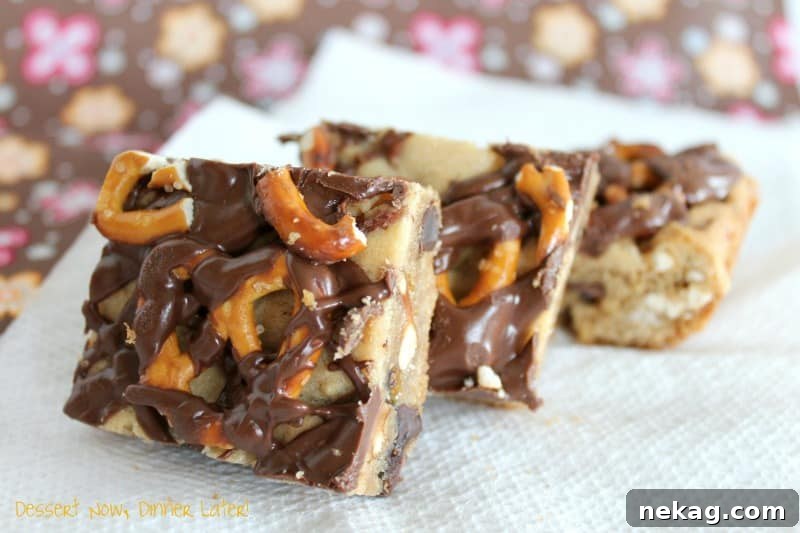 Peanut Butter Chocolate Chip Pretzel Bar Recipe: Sweet & Salty Treat 4 Peanut Butter Chocolate Chip Pretzel Bars