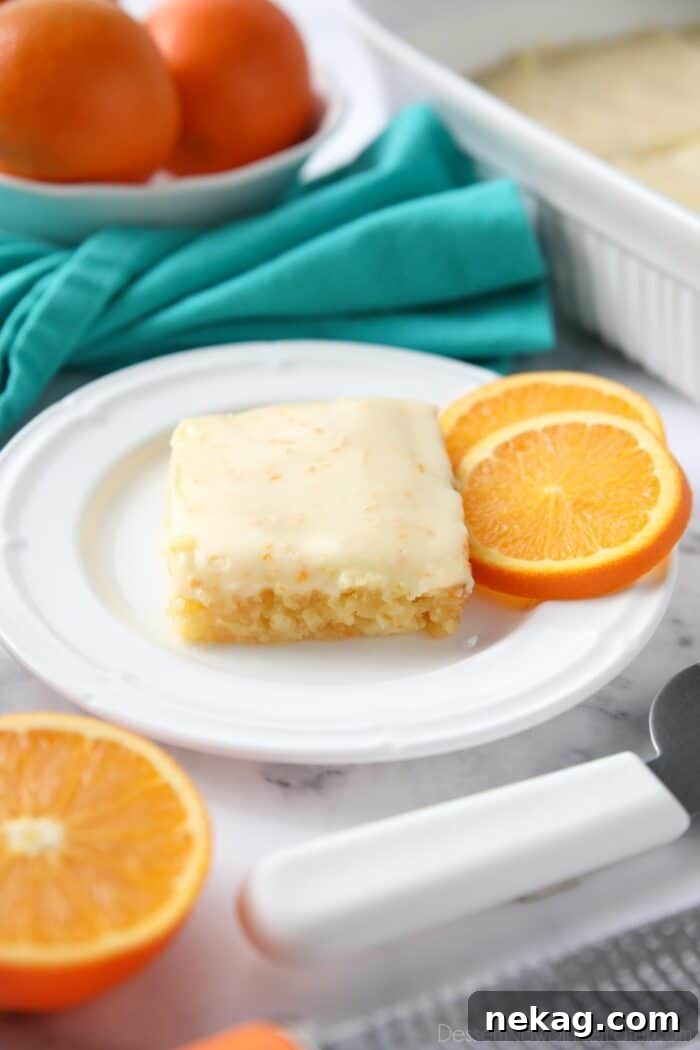 Orange Brownies with orange cream cheese frosting.
