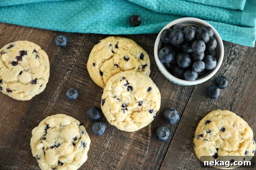 Blueberry Cheesecake Cookie Recipe: Soft, Creamy Bites 3 Blueberry Cheesecake Cookies are made with a muffin mix for a fruity, soft, and chewy cookie studded with creamy white chocolate chips. A quick and easy dessert!
