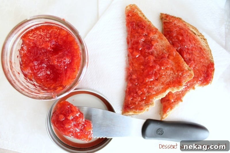 Low-Sugar Strawberry Freezer Jam Recipe with Video Tutorial 4 Low-Sugar Strawberry Freezer Jam