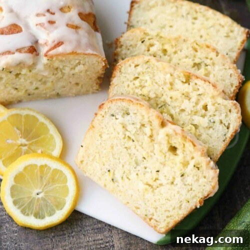 Lemon Zucchini Bread combines two favorites into one easy-to-make loaf! The fresh summer zucchini keeps this cake incredibly moist, and the zesty lemon flavor is tangy and sweet.