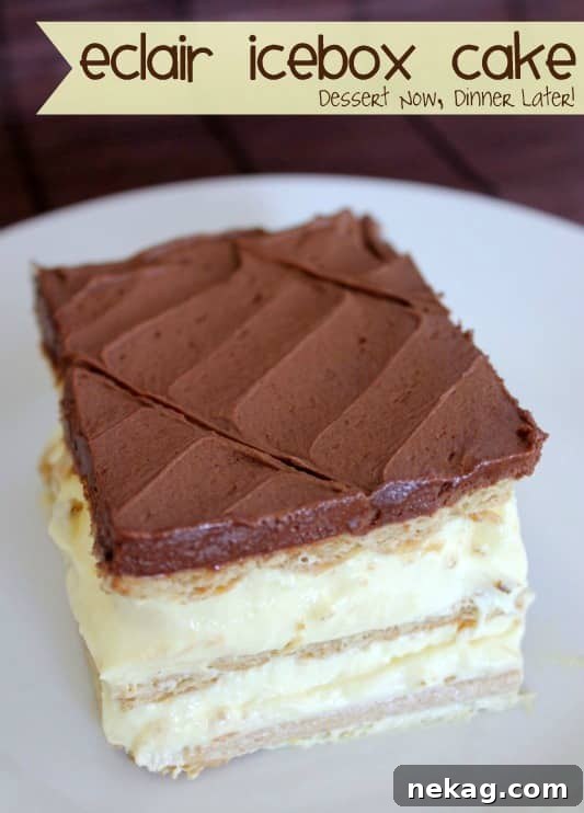 No-Bake Eclair Icebox Cake Recipe: Creamy Chocolate Éclair Dessert 41 Eclair Icebox Cake