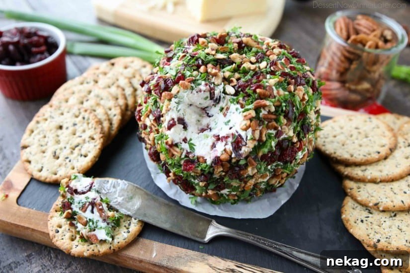 Cranberry Pecan Cheeseball Recipe with Video Tutorial 6 This Cranberry Pecan Cheese Ball is a festive appetizer for Thanksgiving, Christmas, or New Year's Eve! So easy to make, and tastes great!