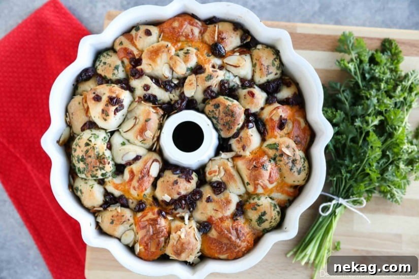 Savory Monkey Bread makes a great appetizer to share. Eat it as-is, or dip it in oil and vinegar. It's a delicious savory side to your dinner!