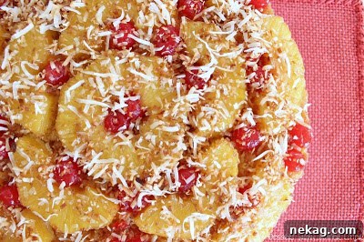 Upside-Down Piña Colada Cake Recipe — Tropical Pineapple Rum Cake 5 img 218 4