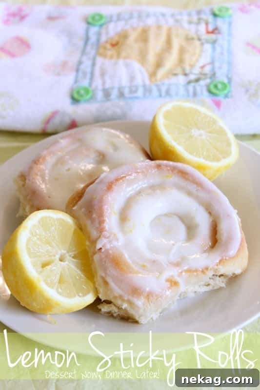 Sticky Lemon Rolls with Zesty Glaze: Irresistible Citrus Pastry 2 Lemon Sticky Rolls