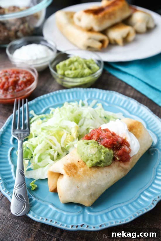 Instant Pot Chimichangas are a favorite family dinner with tender shredded beef, seasoned to perfection, and wrapped in tortillas to fry or bake.