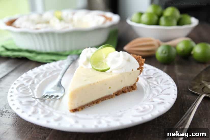 Key Lime Pie Recipe with Step-by-Step Video Tutorial 6 This classic Key Lime Pie recipe is smooth and creamy, tart yet sweet, and super easy to make! Top it with freshly sweetened whipped cream for the perfect bite!