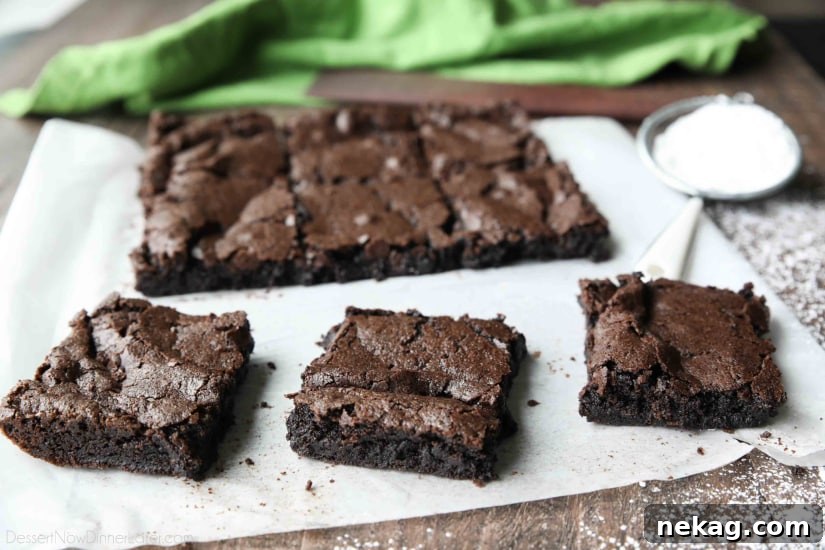 Ultra-Fudgy Chocolate Brownies with Crackly Top 5 Homemade fudgy brownies are cheap and easy to make in one bowl like you would with a boxed mix from the store! Super moist and fudgy, these brownies will get eaten fast!