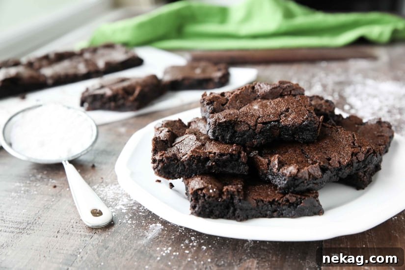 Ultra-Fudgy Chocolate Brownies with Crackly Top 6 Homemade fudgy brownies are cheap and easy to make in one bowl like you would with a boxed mix from the store! Super moist and fudgy, these brownies will get eaten fast!