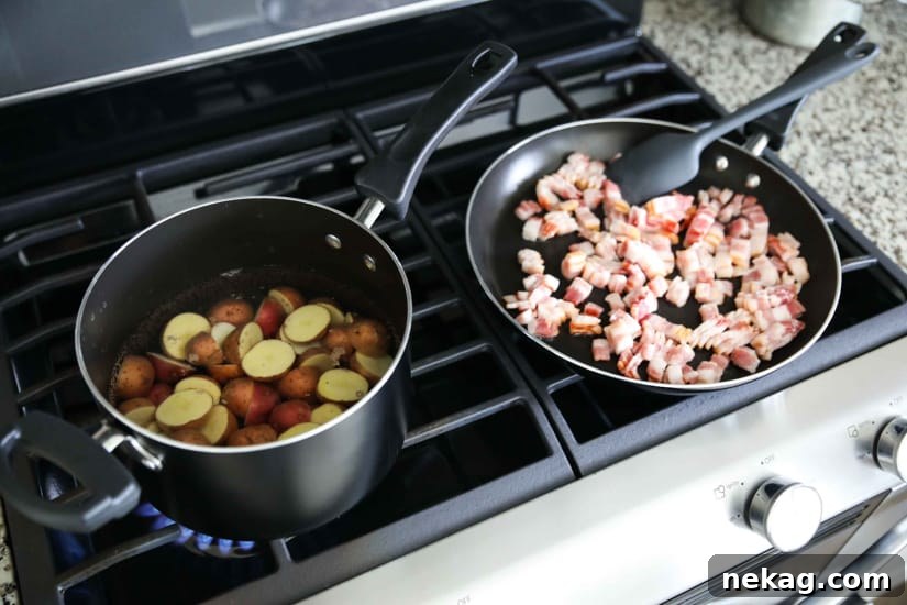 Crispy Bacon Potato Salad with Creamy Herb Dressing 5 img 23689 4