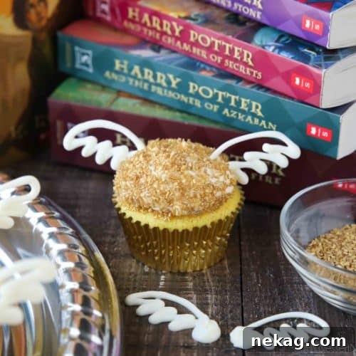 Golden Snitch Cupcakes final