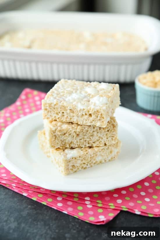 The Best Rice Krispie Treats Recipe is soft, gooey, crispy, and chewy -- and this is it! Better than the original, you won't be able to just eat one! Enjoy this classic (done right) with your family and friends.