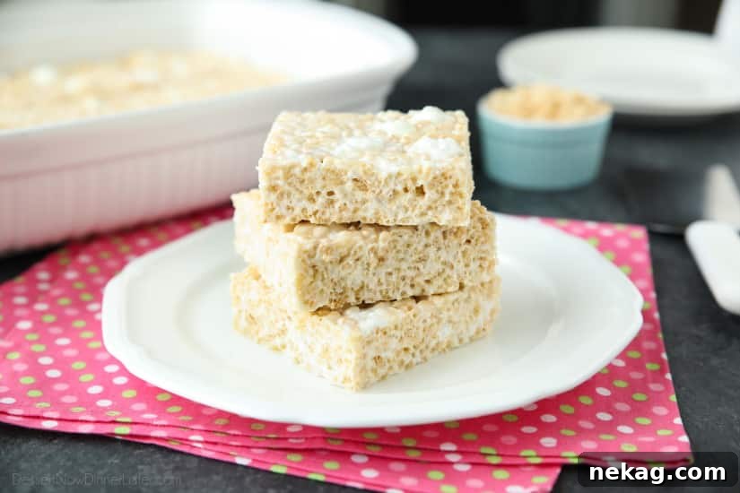 The Best Rice Krispie Treats Recipe is soft, gooey, crispy, and chewy -- and this is it! Better than the original, you won't be able to just eat one! Enjoy this classic (done right) with your family and friends.