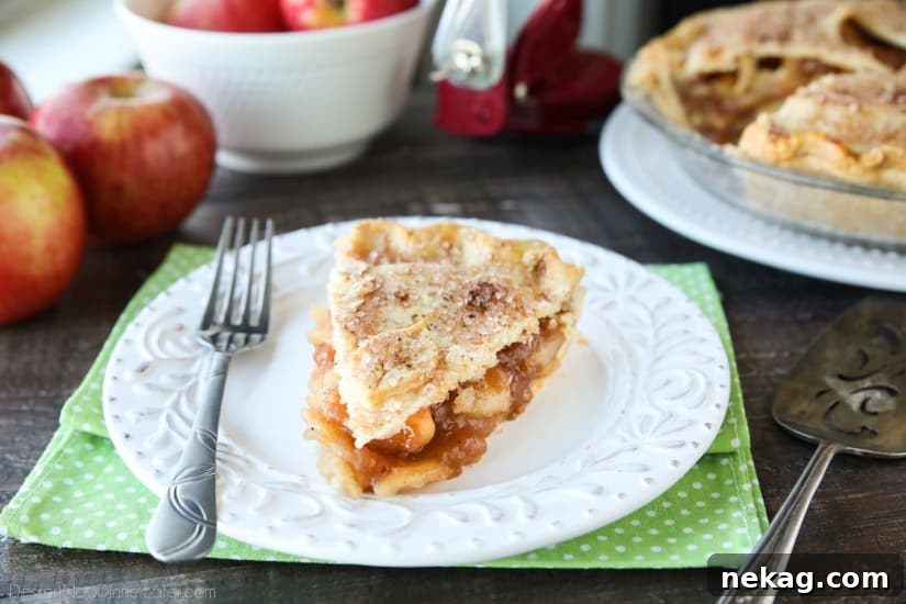 Classic Homemade Apple Pie Recipe: Flaky Crust & Cinnamon Filling 4 This homemade apple pie recipe has a flaky pie crust with cinnamon-sugar sprinkled on top and an extra fruity apple pie filling with just the right amount of sauce.