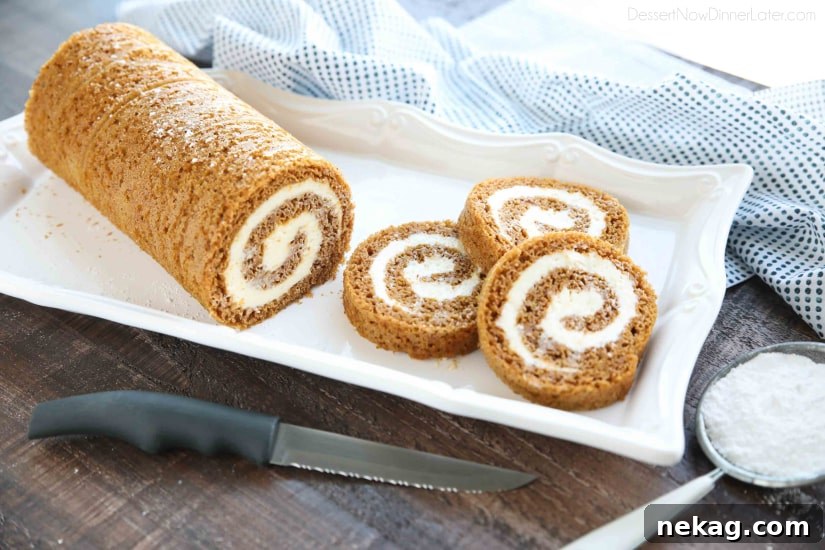 How to Make a Classic Pumpkin Roll (Step-by-Step Video) 3 This classic Pumpkin Roll is a simple spiced pumpkin cake rolled up with the BEST cream cheese frosting inside. Use parchment paper for easy rolling -- no towel needed.
