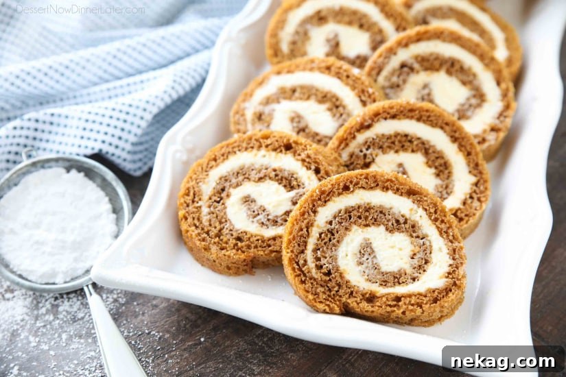 How to Make a Classic Pumpkin Roll (Step-by-Step Video) 6 This classic Pumpkin Roll is a simple spiced pumpkin cake rolled up with the BEST cream cheese frosting inside. Use parchment paper for easy rolling -- no towel needed.