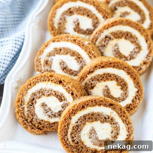 How to Make a Classic Pumpkin Roll (Step-by-Step Video) 7 This classic Pumpkin Roll is a simple spiced pumpkin cake rolled up with the BEST cream cheese frosting inside. Use parchment paper for easy rolling -- no towel needed.
