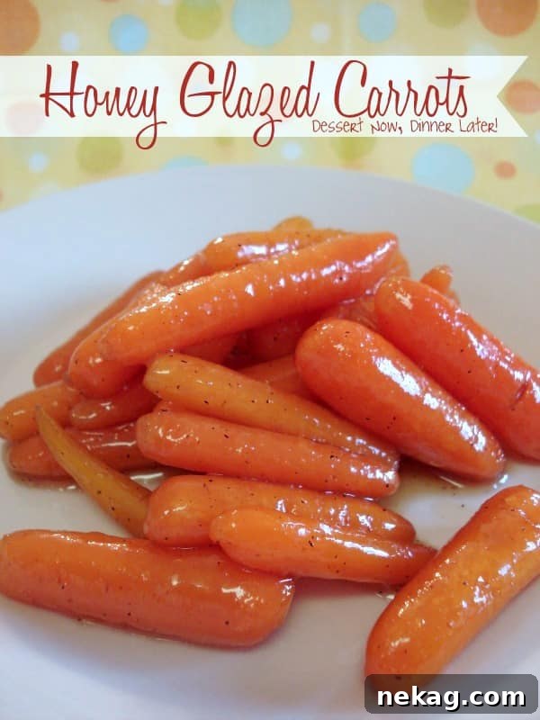 Honey Glazed Carrots from DessertNowDinnerLater.com