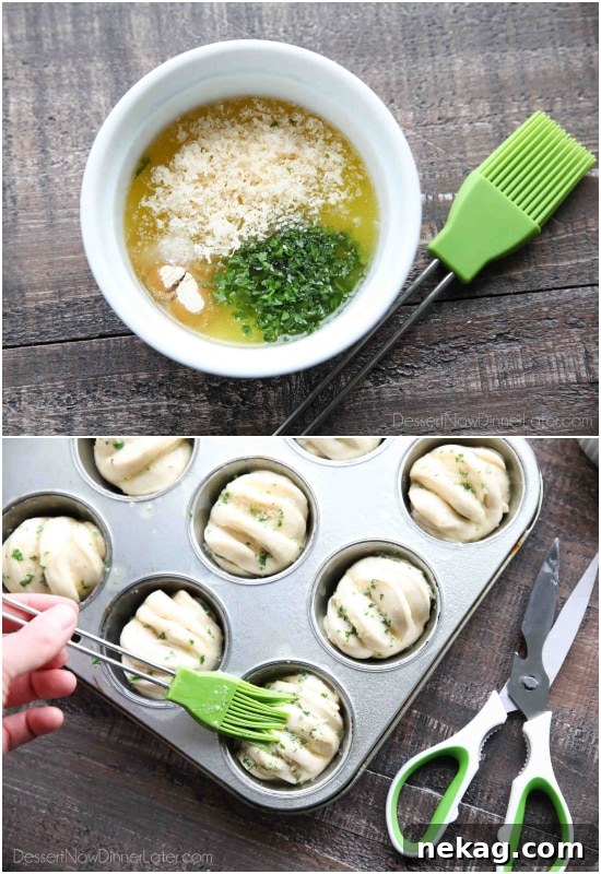 Garlic Parmesan Pull-Apart Dinner Rolls 5 These easy Garlic Parmesan Rolls have layers of flavor to pull apart and savor in every bite. The perfect dinner rolls for holidays or any meal. You'll love these shortcut butterflake rolls.