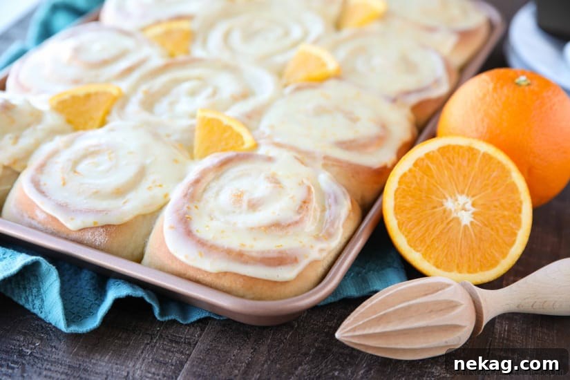 Homemade Orange Rolls with Tangy Glaze 8 Orange Rolls are a delicious sweet roll made with a soft and fluffy potato dough filled with a zest-infused sugar and topped with a fresh orange glaze. Perfect for breakfast, weekend brunch, or holidays -- like Easter.