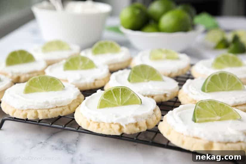 Coconut Lime Sugar Cookies close-up.