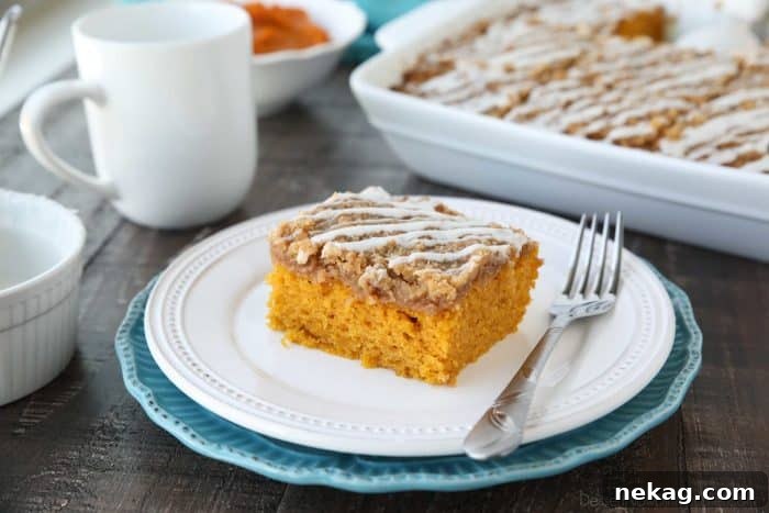 Pumpkin Spice Coffee Cake Recipe: Moist Autumn Coffee Cake 9 Pumpkin Spice Coffee Cake is easy to make and full of real pumpkin and fragrant spices. It's moist, yet light and fluffy, with a cinnamon crumb topping and pumpkin spice icing drizzle on top.