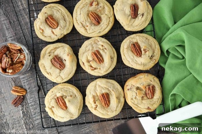 Buttery Pecan Cookie Recipe: Crispy Edges, Chewy Centers 5 Butter Pecan Cookies are soft, nutty, and oh so buttery. Packed with flavor from browned butter and toasted pecans. Great for Christmas cookie exchanges.