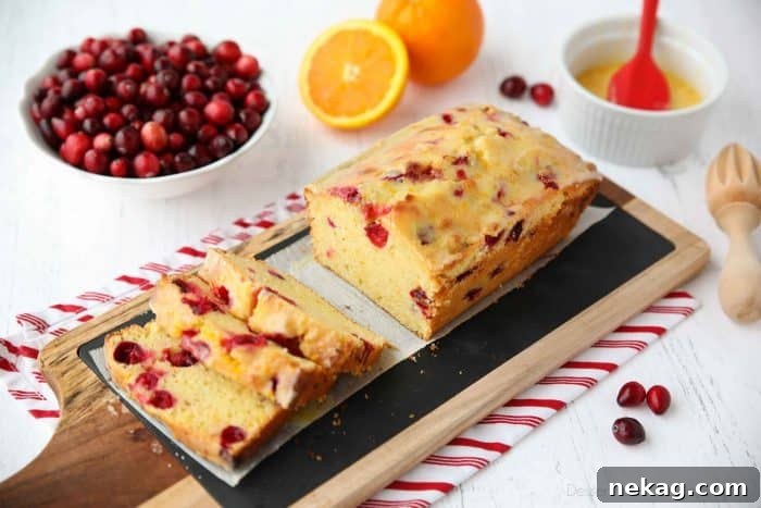 Cranberry Orange Bread is tangy, sweet, and easy to make.