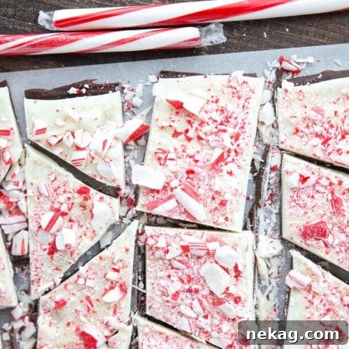 Chocolate Peppermint Bark Recipe: Homemade Holiday Candy 6 Peppermint Bark is a favorite Christmas treat that's super easy to make with only four ingredients: semi-sweet chocolate, white chocolate, peppermint extract, and candy canes.