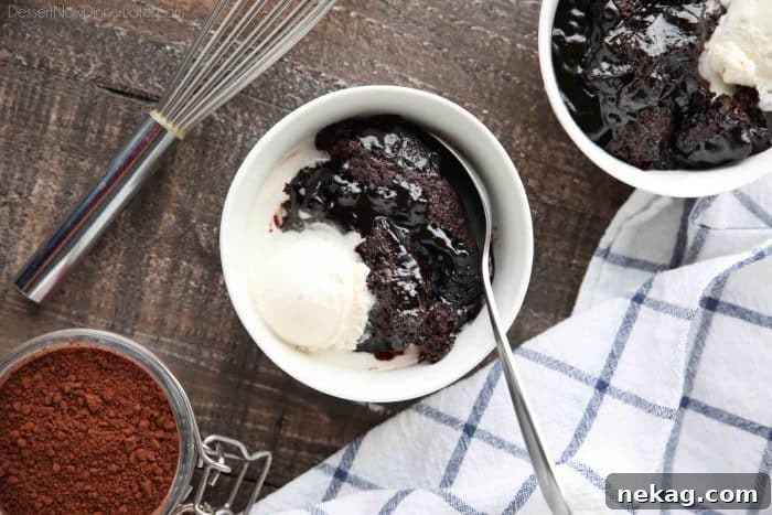 Decadent Hot Fudge Pudding Cake Recipe for Chocolate Lovers 3 Hot Fudge Pudding Cake is easy to make and magically bakes chocolate cake with a hot fudge pudding sauce in the same pan. It's gooey, chocolatey, and delicious! Serve it warm with ice cream for an even tastier dessert!