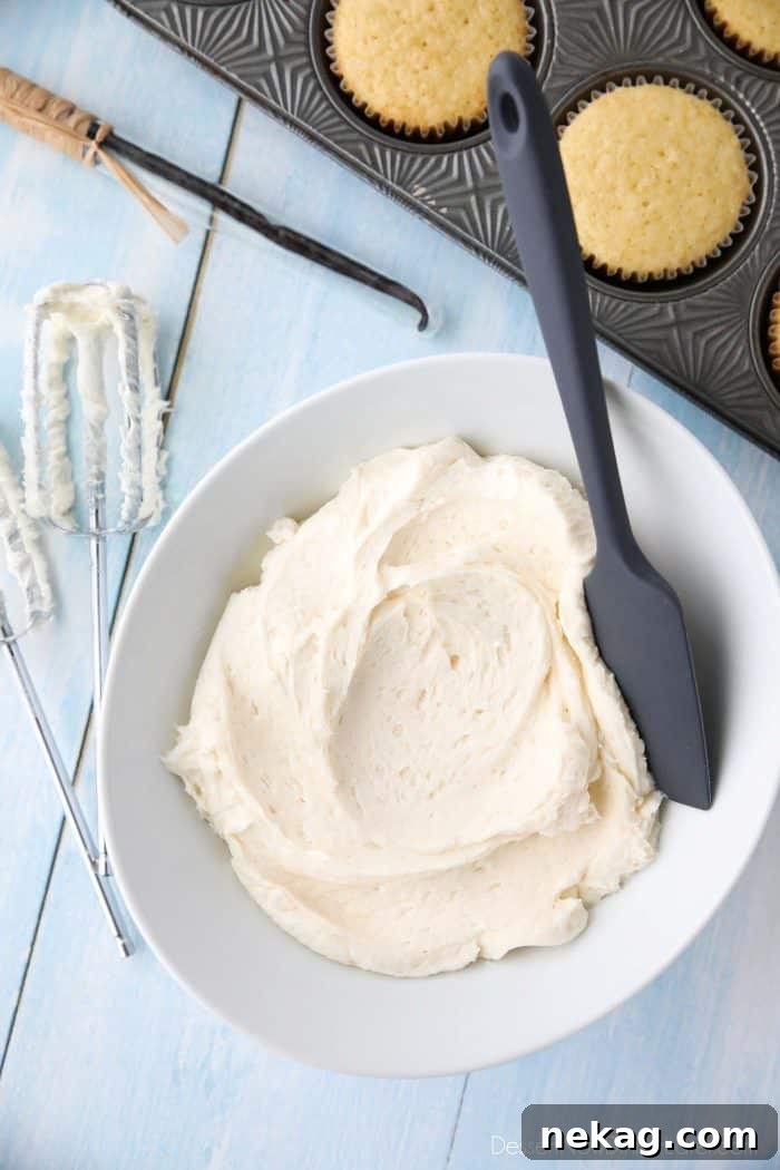 How to Make Vanilla Buttercream Frosting (Video Tutorial) 2 This Vanilla Buttercream Frosting recipe is easy, creamy, and extremely versatile. Made with basic ingredients, this vanilla frosting is a staple for decorating cakes, cupcakes, or cookies.