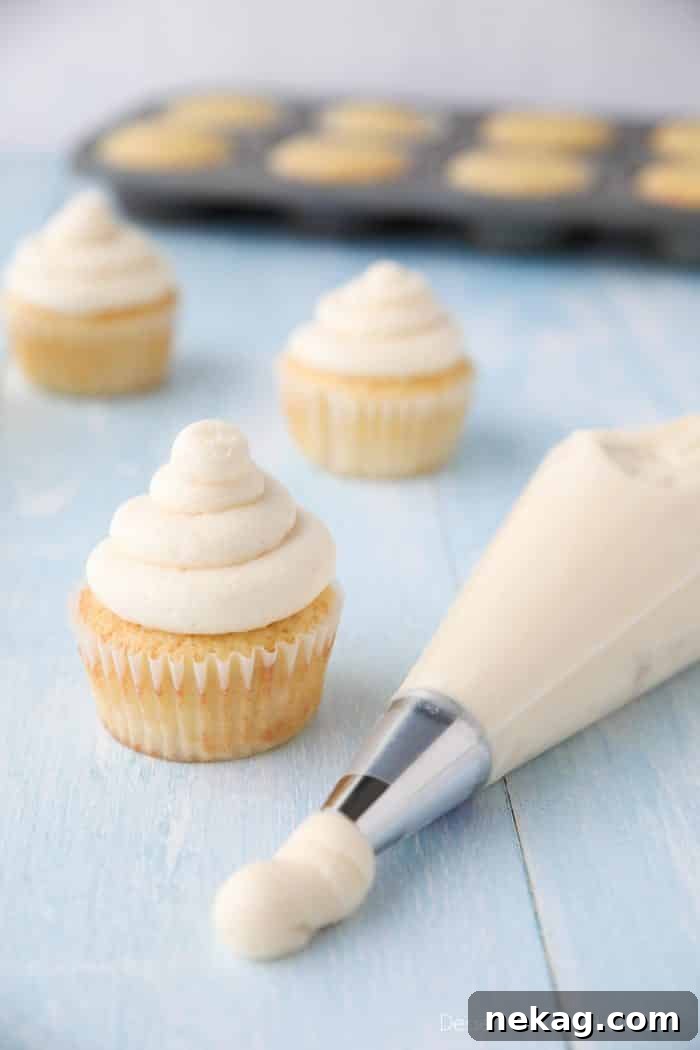 How to Make Vanilla Buttercream Frosting (Video Tutorial) 3 This Vanilla Buttercream Frosting recipe is easy, creamy, and extremely versatile. Sturdy enough to pipe onto cakes, cupcakes, or cookies.