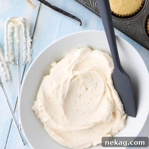 How to Make Vanilla Buttercream Frosting (Video Tutorial) 8 This Vanilla Buttercream Frosting recipe is easy, creamy, and extremely versatile. Made with basic ingredients, this vanilla frosting is a staple for decorating cakes, cupcakes, or cookies.