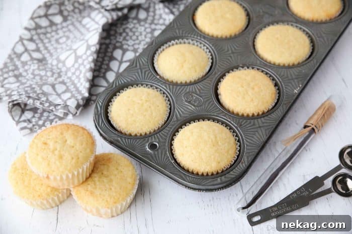 This homemade vanilla cupcakes recipe is perfect for birthday, wedding, or other celebrations.