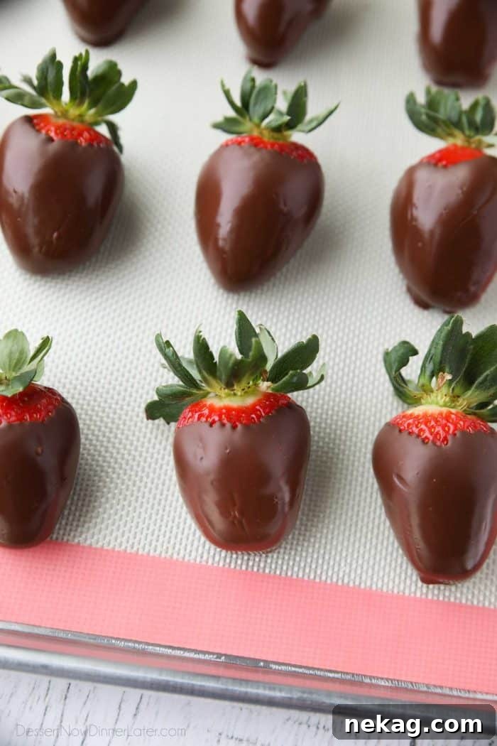 Chocolate Covered Strawberries are easy to make at home. Customize the chocolate or toppings to your liking.