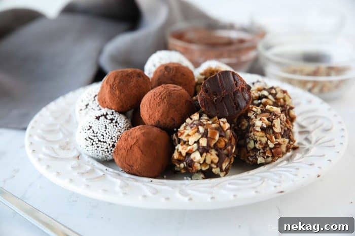 Decadent Chocolate Truffle Recipe: Homemade Rich Truffles in Minutes 3 Chocolate Truffles can be flavored with any extract, oil, or liquor, and rolled/coated in a variety of toppings.