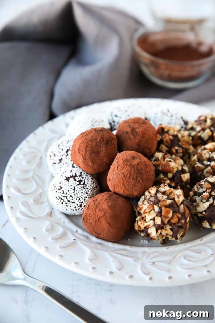 Decadent Chocolate Truffle Recipe: Homemade Rich Truffles in Minutes 9 Easy chocolate truffles are made with ganache and a variety of toppings.