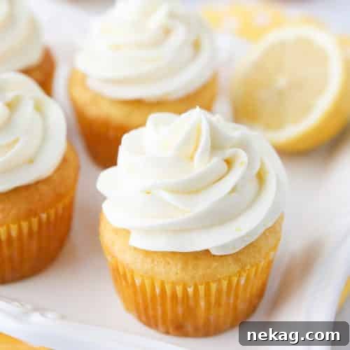 Lemon Cream Cheese Frosting is light and creamy with fresh lemon flavor. It's slightly tangy and not overly sweet. Perfect for piping or decorating cupcakes and cakes.