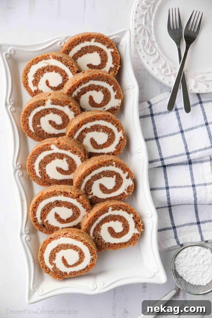 How to Make a Classic Carrot Cake Roll (Video Tutorial) 4 Carrot Cake Roll is a beautiful Easter dessert with a classic spiced carrot cake and delicious cream cheese frosting.