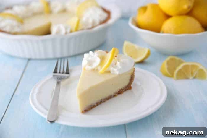 Lemon Cream Pie Recipe with Step-by-Step Video Tutorial 4 Lemon Cream Pie is tangy and sweet with a buttery graham cracker crust. It's just like key lime pie, but made with lemons, and topped with fresh sweetened whipped cream. A super easy spring or summer dessert, and great alternative to lemon meringue pie.