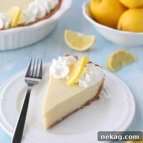 Lemon Cream Pie Recipe with Step-by-Step Video Tutorial 6 Lemon Cream Pie is tangy and sweet with a buttery graham cracker crust. It's just like key lime pie, but made with lemons, and topped with fresh sweetened whipped cream. A super easy spring or summer dessert, and great alternative to lemon meringue pie.