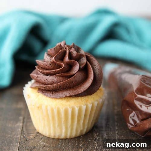 Silky Chocolate Buttercream Frosting Recipe for Cakes & Cupcakes 7 This homemade chocolate buttercream frosting is simple and classic. Perfectly creamy and full of rich chocolate flavor. Great for spreading or piping onto cakes and cupcakes.