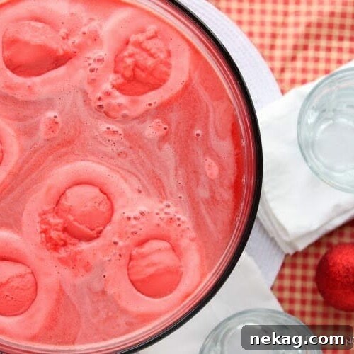 Crimson Christmas Punch closeup