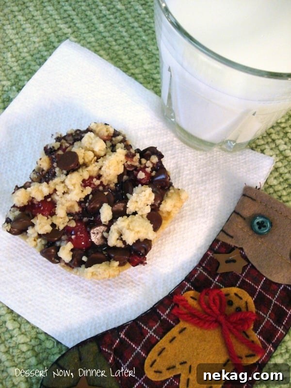 Cherry Chocolate Chip Crumb Bars are a unique and delicious treat! 