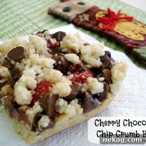 Cherry Chocolate Chip Crumb Bars are a unique and delicious treat!
